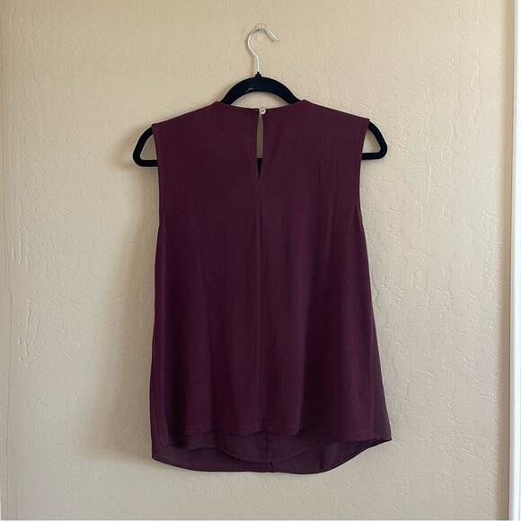 New Ann Taylor Burgundy Sleeveless Blouse - Picture 3 of 5